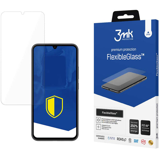 3MK FlexibleGlass -näytönsuoja Samsung Galaxy A34 A346:lle, joustava lasi, täysi liima