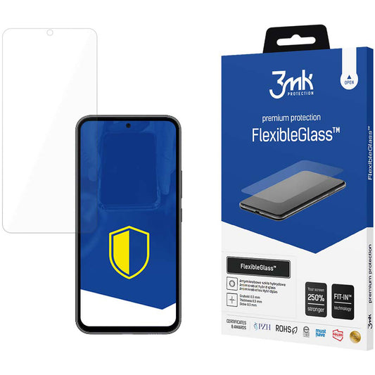 3MK FlexibleGlass näytönsuojakalvo Samsung Galaxy A54 A546:lle, Joustava Lasi, Täysliima