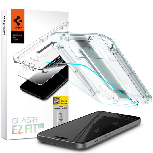 Spigen GlastR EZ FIT HD -näytönsuojakalvo Apple iPhone 15:lle, karkaistu lasi, täysliima, 2.5D AGL06907