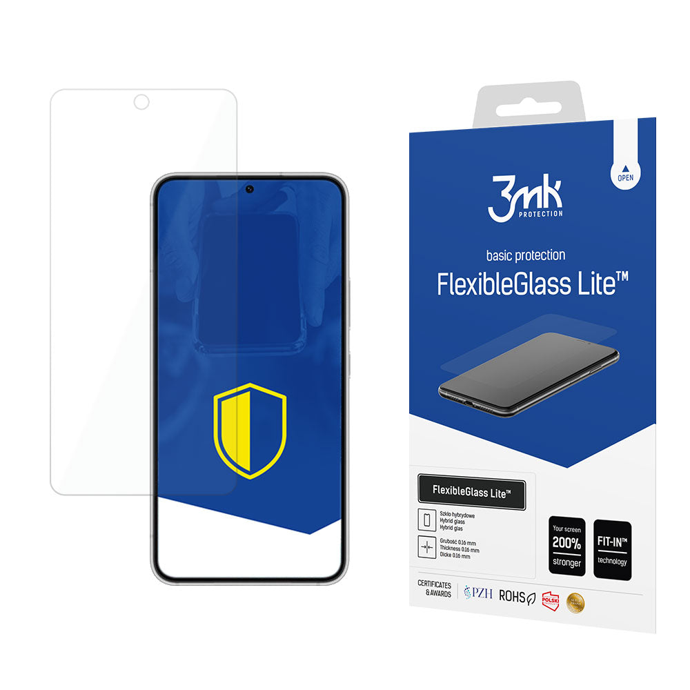 3MK FlexibleGlass Lite Screen Protector for Samsung Galaxy S22 5G S901, Flexible Glass, Full Glue