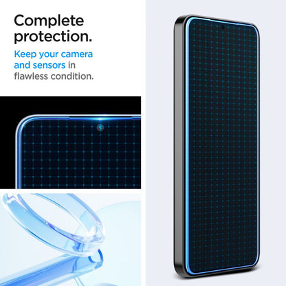 Spigen GlastR EZ FIT -suojakalvo Samsung Galaxy S25+ S936 / S24+ S926 -puhelimille, Panssarilasi, Täysliima, 2 kappaleen setti AGL07432
