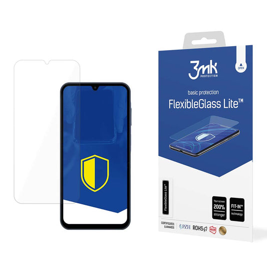 3MK FlexibleGlass Lite -näytönsuoja Samsung Galaxy A15 5G A156 / A15 A155 / A25 A256, joustava lasi, täysi liima