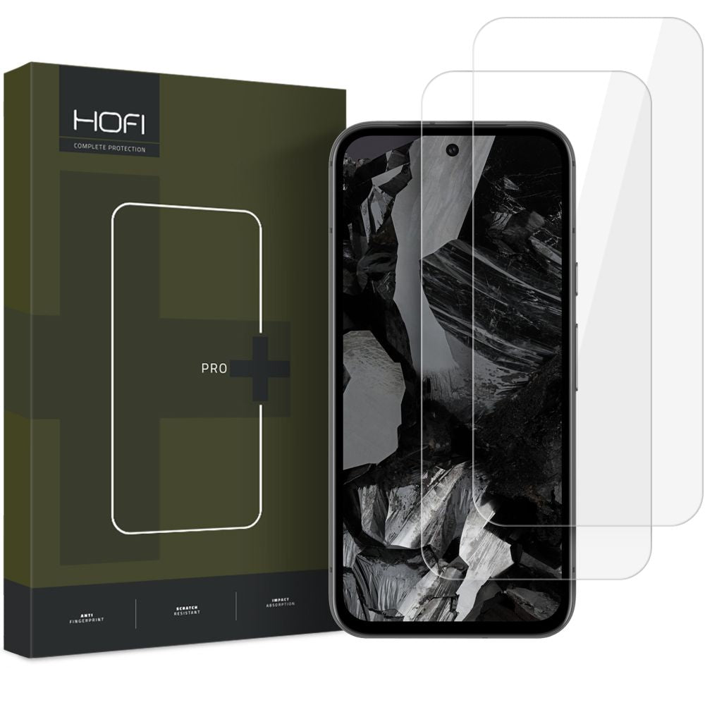 HOFI Glass PRO+ -näytönsuoja Google Pixel 9 Pro XL:lle, lasisuojattu, täysi liima, 2 kpl:n sarja, 2.5D 