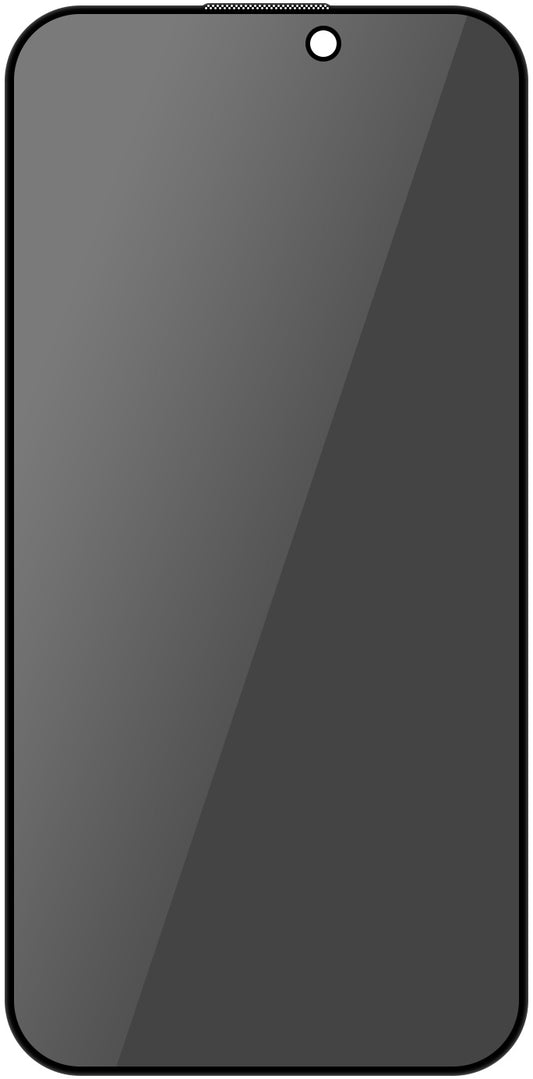 Privacy Blueo -näytönsuojakalvo Apple iPhone 16 Prolle, Panssarilasi, Täysliima, 5D