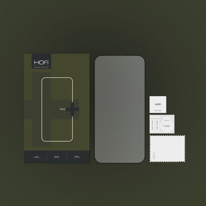 HOFI PRO+ Näytönsuoja Apple iPhone 14 Pro:lle, Karkaistu Lasi, Täysi Liima, Musta