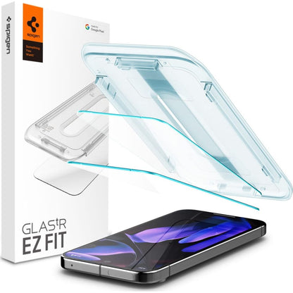 Spigen GlastR EZ FIT -suojakalvo Google Pixel 9 Pro XL:lle, Panssarilasi, Täysliima, 2 kappaleen setti AGL08445