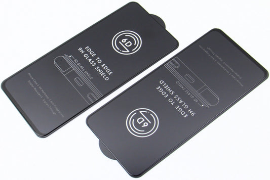 OEM-näytönsuoja Apple iPhone 17e / 16e / 14 / 13 Pro -malleille, karkaistu lasi, täyteeliimalla, 10 kappaleen setti, 6D, musta