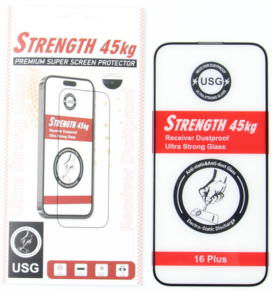 OEM Ultra Strong 45KG Näytönsuoja Samsung Galaxy A54 A546:lle, Karkaistu Lasi, Täysi Liima, 2.5D, Musta