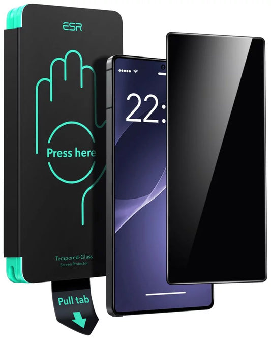 Privacy ESR -näytönsuojakalvo Samsung Galaxy S25 Ultra S938:lle, Panssarilasi, Täysliima