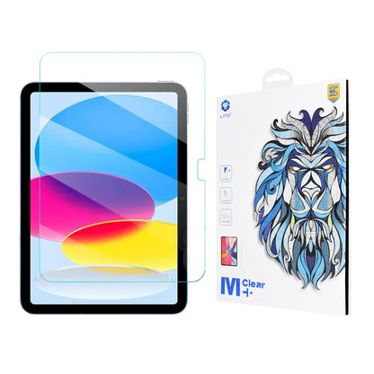Clear Lito Classic -näytönsuoja Apple iPadille (2025) / (2022), karkaistu lasi, täysiliimainen, 2.5D