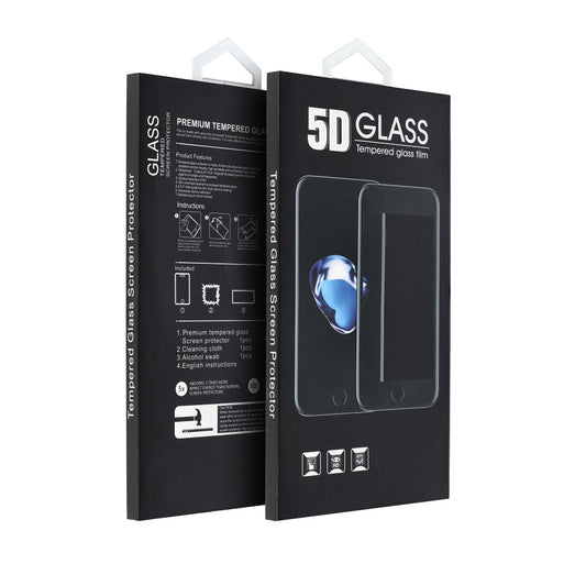 OEM-näytönsuoja Samsung Galaxy A07 4G A075:lle, karkaistu lasi, täysiliimainen, 5D, musta
