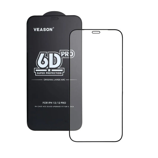 Veason PRO näytönsuoja Apple iPhone 17 Airille, karkaistu lasi, täyshartsi, 6D, musta