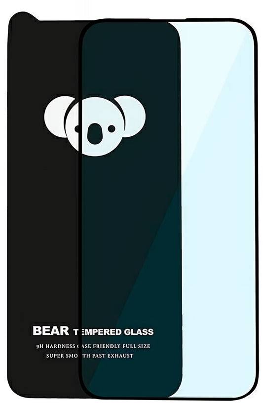 Bear HD -näytönsuoja Apple iPhone 17 Airille, karkaistu lasi, täysiliimainen, musta