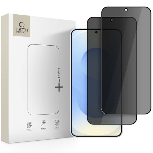 Privacy Tech-Protect Spy+ Screen Protector for Samsung Galaxy S26 Plus S947, Tempered Glass, Full Glue, Set of 2 Pieces