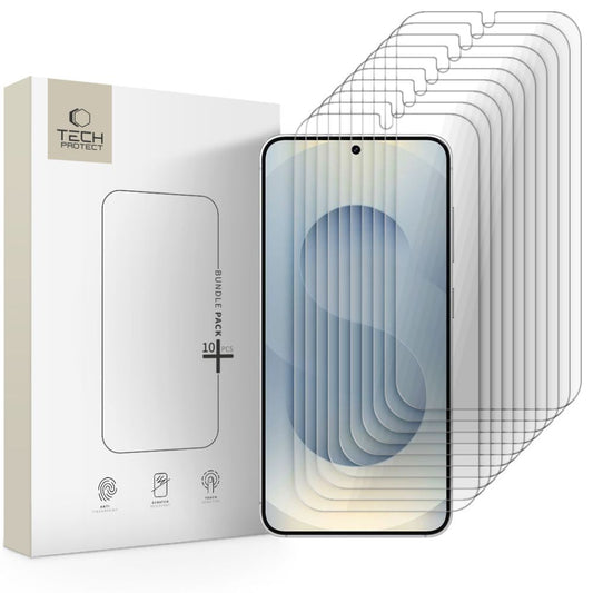 Tech-Protect näytönsuojakalvo Samsung Galaxy S25 S931 / S24 S921 -laitteille, Karkaistu lasi, Täysliima, 10 kappaleen setti