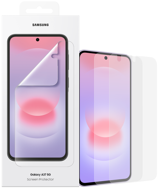 Samsung Galaxy A37 5G -näytönsuojakalvo, muovi, 2 kappaleen setti EF-UA376CTEGWW