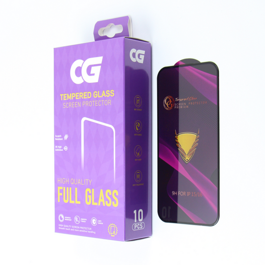 OG Premium Screen Protector Film for Samsung Galaxy S24 S921, Tempered Glass, Full Glue, Set of 10 pieces, Black
