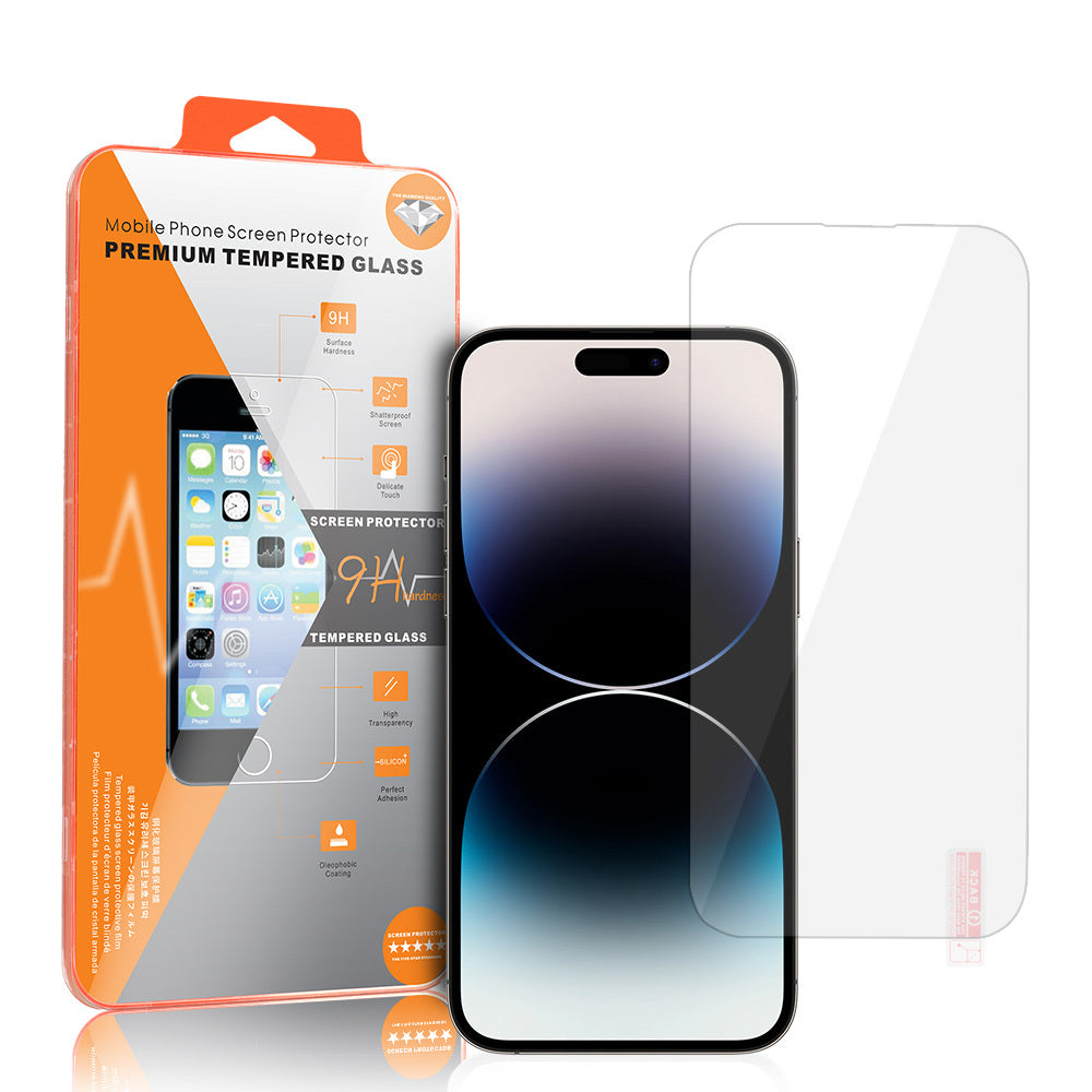 OEM Orange -näytönsuoja Apple iPhone 18 Pro / 17 Pro / 17 / 16 Pro -malleille, karkaistu lasi, täysi liima