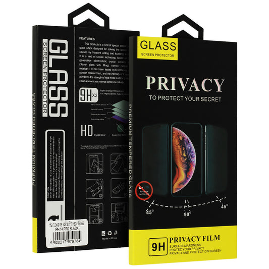 OEM Privacy-näytönsuoja Apple iPhone 18 Pro Maxille, karkaistu lasi, täysi liima
