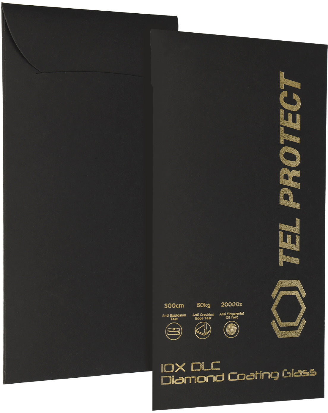 Tel Protect 10X HD DLC Diamond Coating -näytönsuojalasi Apple iPhone 18 Pro Max / 17 Pro Max -puhelimille, karkaistua lasia, koko pinnan liimapinta, musta