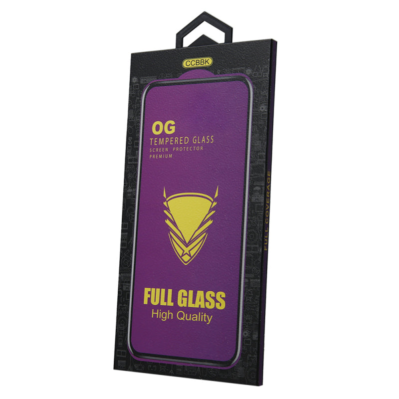 OEM OG Premium näytönsuoja Samsung Galaxy S23 S911 / S22 5G S901:lle, karkaistu lasi, täysi liima, musta