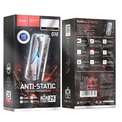 HOCO-suojakalvo Apple iPhone 14 Pro Max -puhelimelle, Panssarilasi, Täysliima, 25 kappaleen setti, Musta