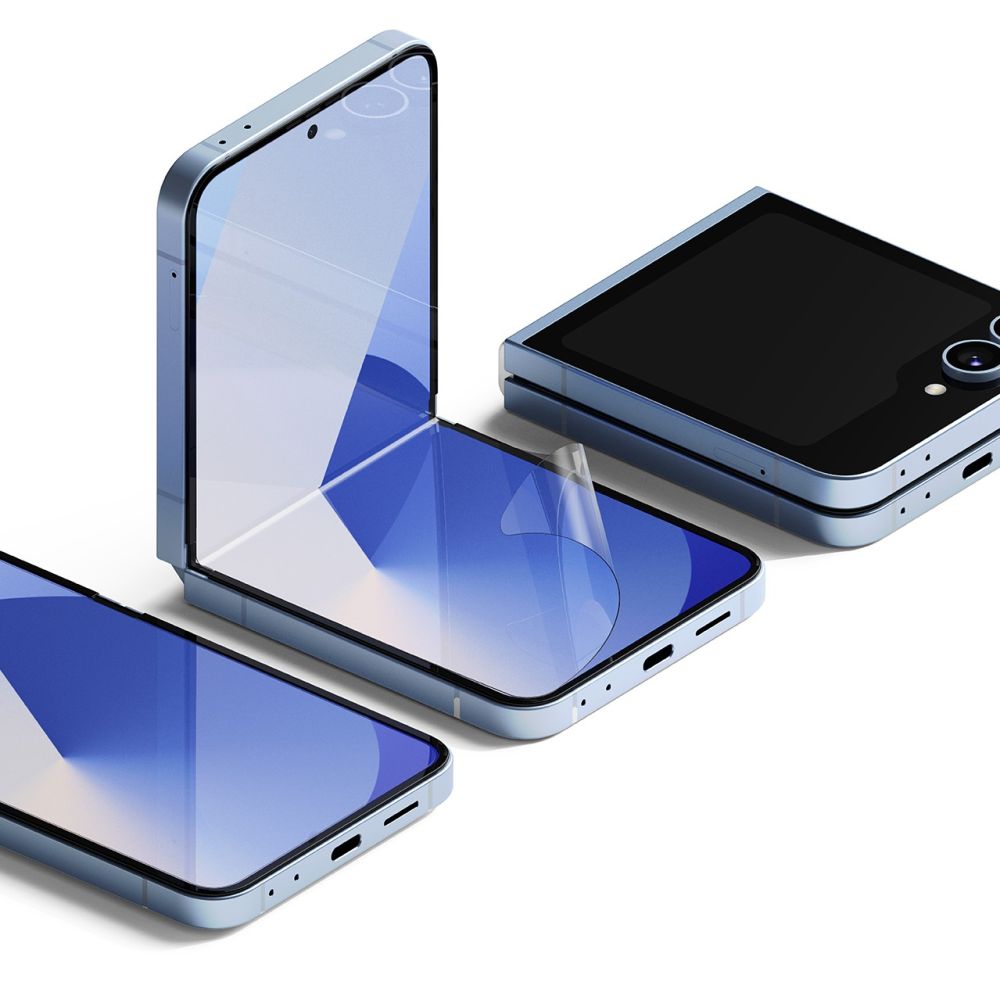 Ringke Dual Easy sisäinen näytönsuojakalvo Samsung Galaxy Z Flip6 F741:lle, Muovi, 2 kappaleen setti