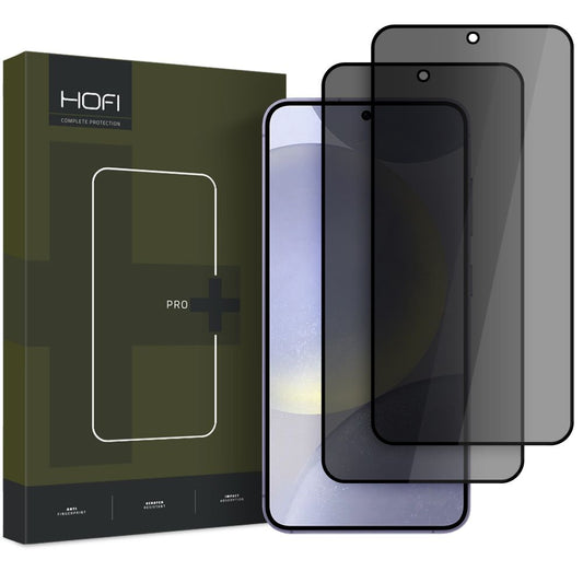 Privacy-suojakalvo HOFI Glass PRO+ Samsung Galaxy S25 S931:lle, turvalasi, täyteeliimalla, 2 kappaleen setti