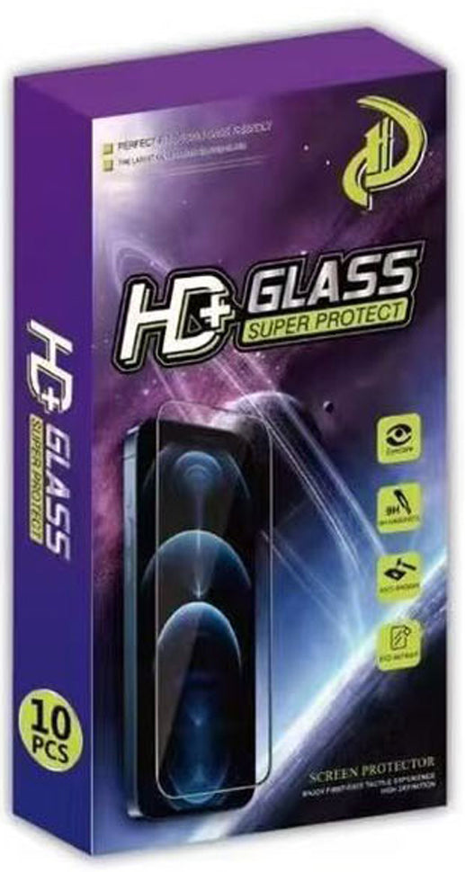OEM Screen Protector for Apple iPhone 16 Pro, Tempered Glass, Full Glue, Set of 10 pieces, 9D, Black