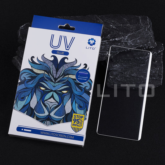 Lito-näytönsuoja Samsung Galaxy Note 10+ 5G N976 / Note 10+ N975:lle, karkaistu lasi, UV-liima, 3D