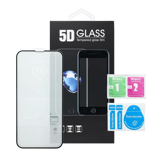 Suojakalvo OEM-näytölle Apple iPhone 17 Pro Max, Panssarilasi, Täysliima, 5D, Musta