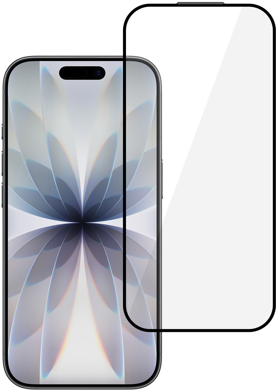 Tel Protect 10X HD DLC Diamond Coating Screen Protector for Apple iPhone 17 / 16 Pro, Tempered Glass, Full Glue, Black