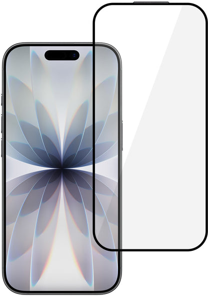 Tel Protect 10X HD DLC Diamond Coating Screen Protector for Apple iPhone 17 / 16 Pro, Tempered Glass, Full Glue, Black