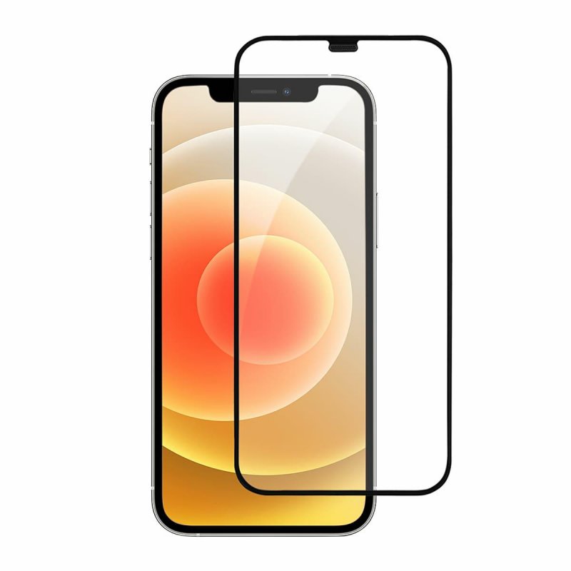 OEM OG Premium näytönsuoja Apple iPhone 11 / XR:lle, karkaistu lasi, täysiliimainen, musta