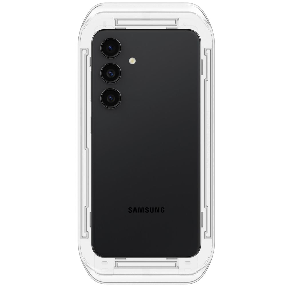 Spigen GlastR EZ FIT -suojakalvo Samsung Galaxy S25+ S936 / S24+ S926 -puhelimille, Panssarilasi, Täysliima, 2 kappaleen setti AGL07432