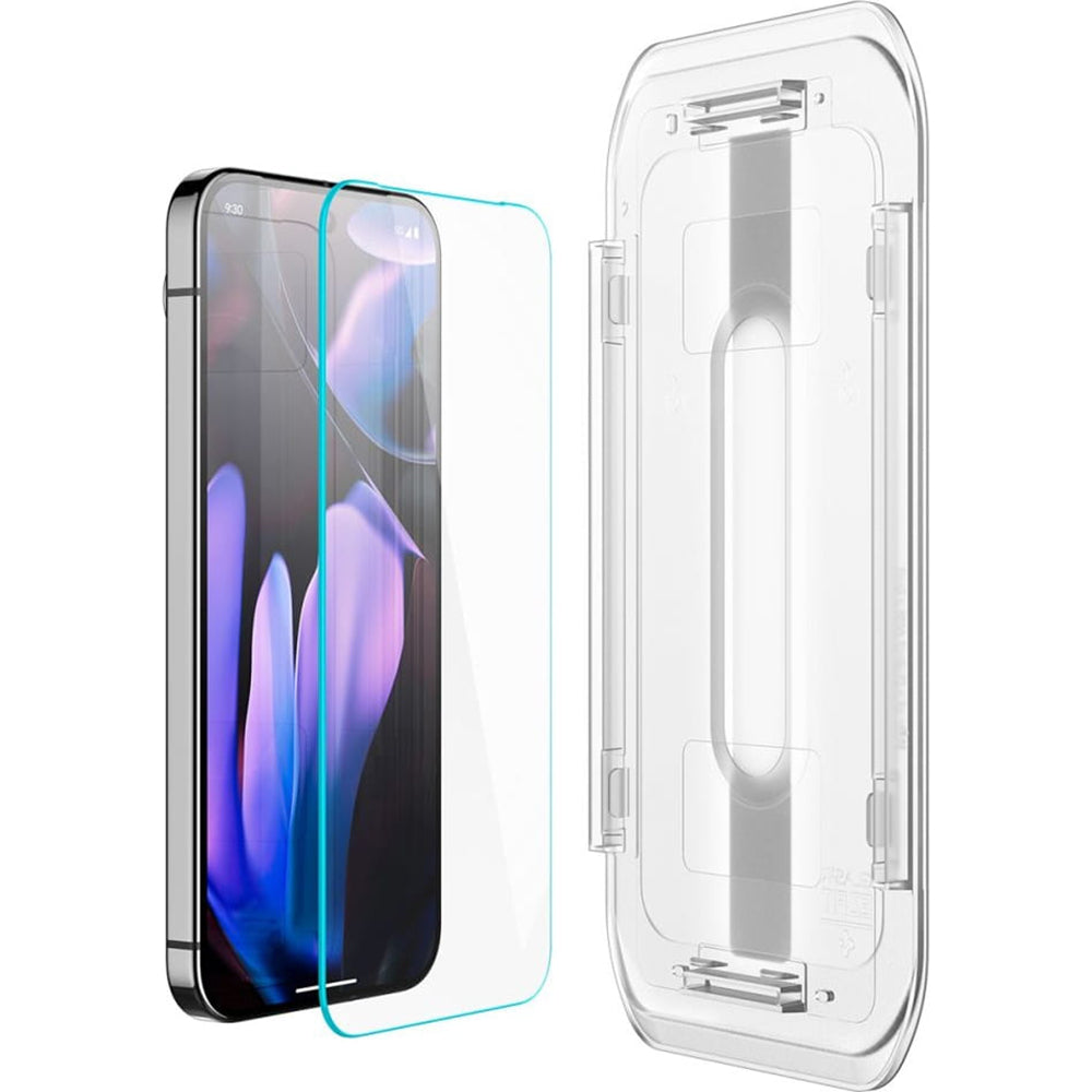 Spigen GlastR EZ FIT -suojakalvo Google Pixel 9 Pro XL:lle, Panssarilasi, Täysliima, 2 kappaleen setti AGL08445