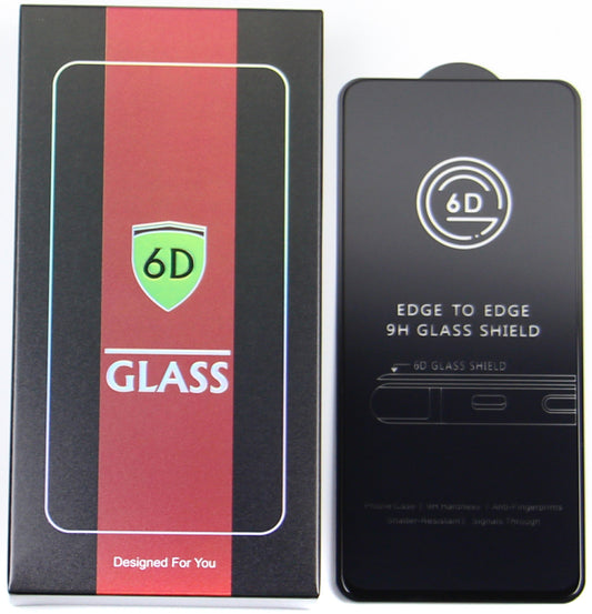 OEM-näytönsuoja Apple iPhone 17e / 16e / 14 / 13 Pro -malleille, karkaistu lasi, täyteeliimalla, 10 kappaleen setti, 6D, musta