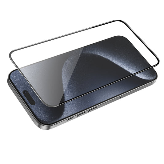 HOCO G16 näytönsuojakalvo Apple iPhone 16 Pro Maxille, Panssarilasi, Täysliima, 5D, Musta