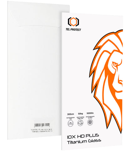 Tel Protect 10X HD Plus Titanium -näytönsuojakalvo Apple iPhone 17 / 16 Pro -puhelimelle, karkaistua lasia, koko pinnan liimapinta, musta