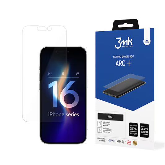 3MK ARC+ Näytönsuoja Apple iPhone 16 Pro:lle, muovia