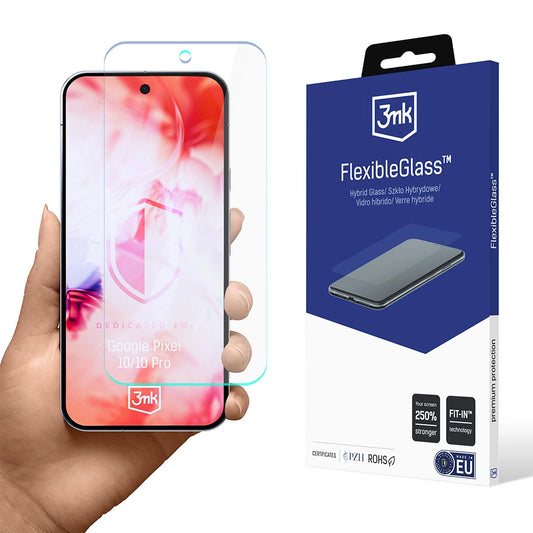 3MK FlexibleGlass -näytönsuoja Google Pixel 10 Pro / 10:lle, joustava lasi, täysi liima