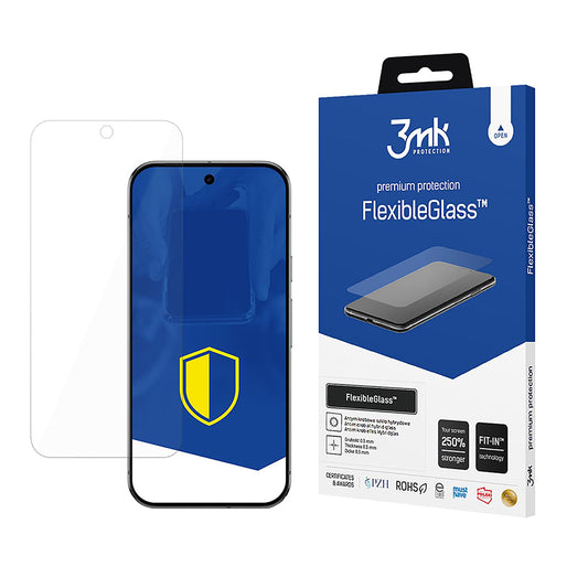 3MK FlexibleGlass -näytönsuoja Google Pixel 9 Pro XL:lle, joustava lasi, täysi liima