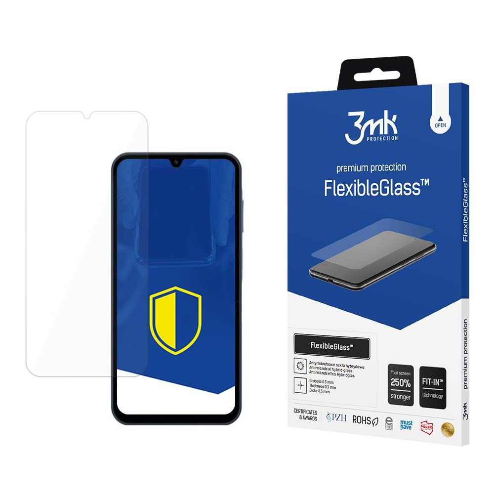 Näytönsuoja 3MK FlexibleGlass Samsung Galaxy A15 5G A156 / A15 A155, Joustava Lasi, Täysliima