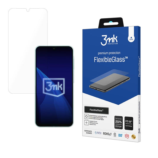 Näytönsuoja 3MK FlexibleGlass Samsung Galaxy A26 A266 / A16 5G A166 / A16 4G A165 / M16 M166, Joustava Lasi, Täysliima