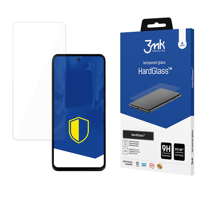 3MK HardGlass -näytönsuoja Motorola Moto G15 / G15 Power / E15 / G05 -puhelimille, turvalasi, täysi liima
