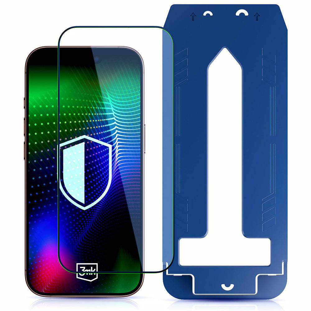 3MK Hardy Ultra suojakalvo Apple iPhone 17 Pro:lle, karkaistu lasi, täysliima, musta