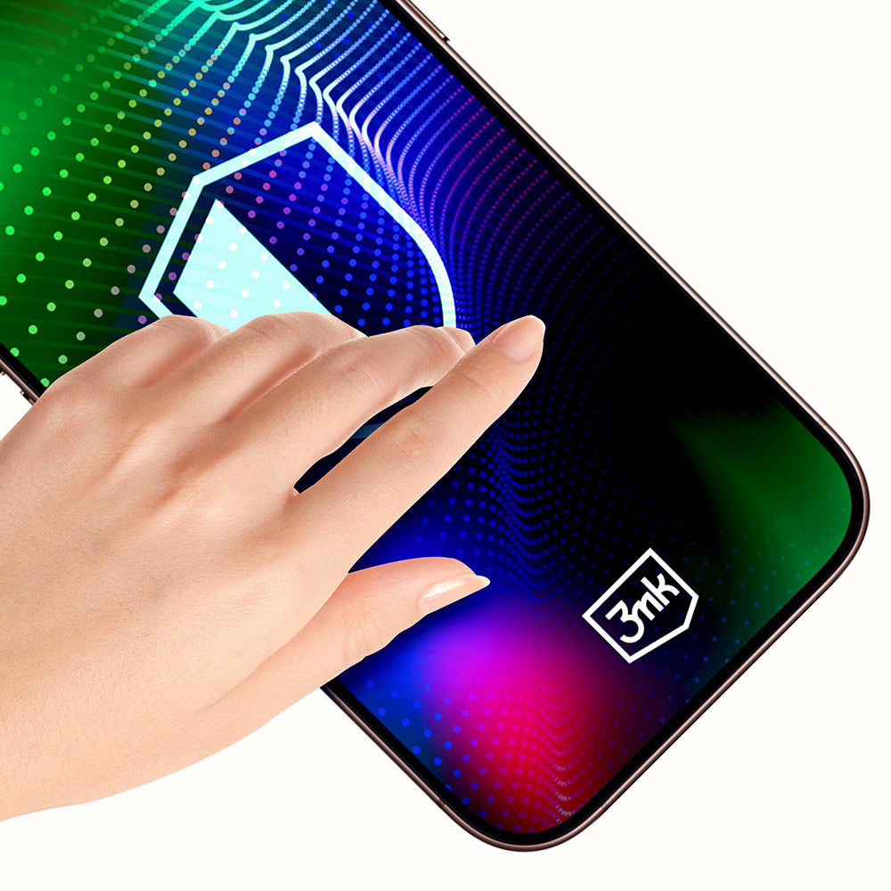 3MK Hardy Ultra suojakalvo Apple iPhone 17 Pro:lle, karkaistu lasi, täysliima, musta