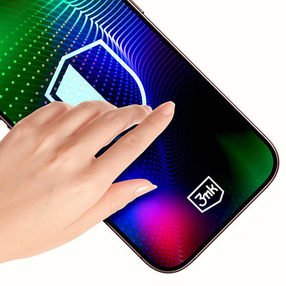 3MK Hardy Ultra suojakalvo Apple iPhone 17 Pro:lle, karkaistu lasi, täysliima, musta