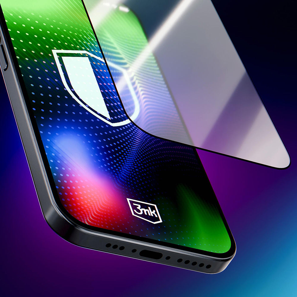 3MK Hardy Ultra suojakalvo Apple iPhone 17 Pro:lle, karkaistu lasi, täysliima, musta