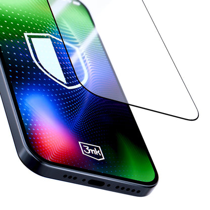 3MK Hardy Ultra suojakalvo Apple iPhone 17 Pro:lle, karkaistu lasi, täysliima, musta